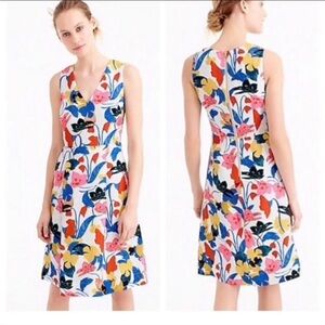 J Crew  A-Line Dress in Morning Floral Size 6 Sleeveless